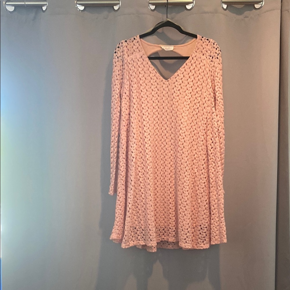 Pink Long Sleeve Dress